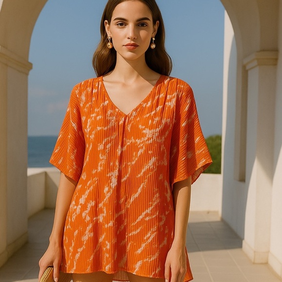 Rafaella Orange and White Blouse ☀️🌴 - Picture 11 of 11